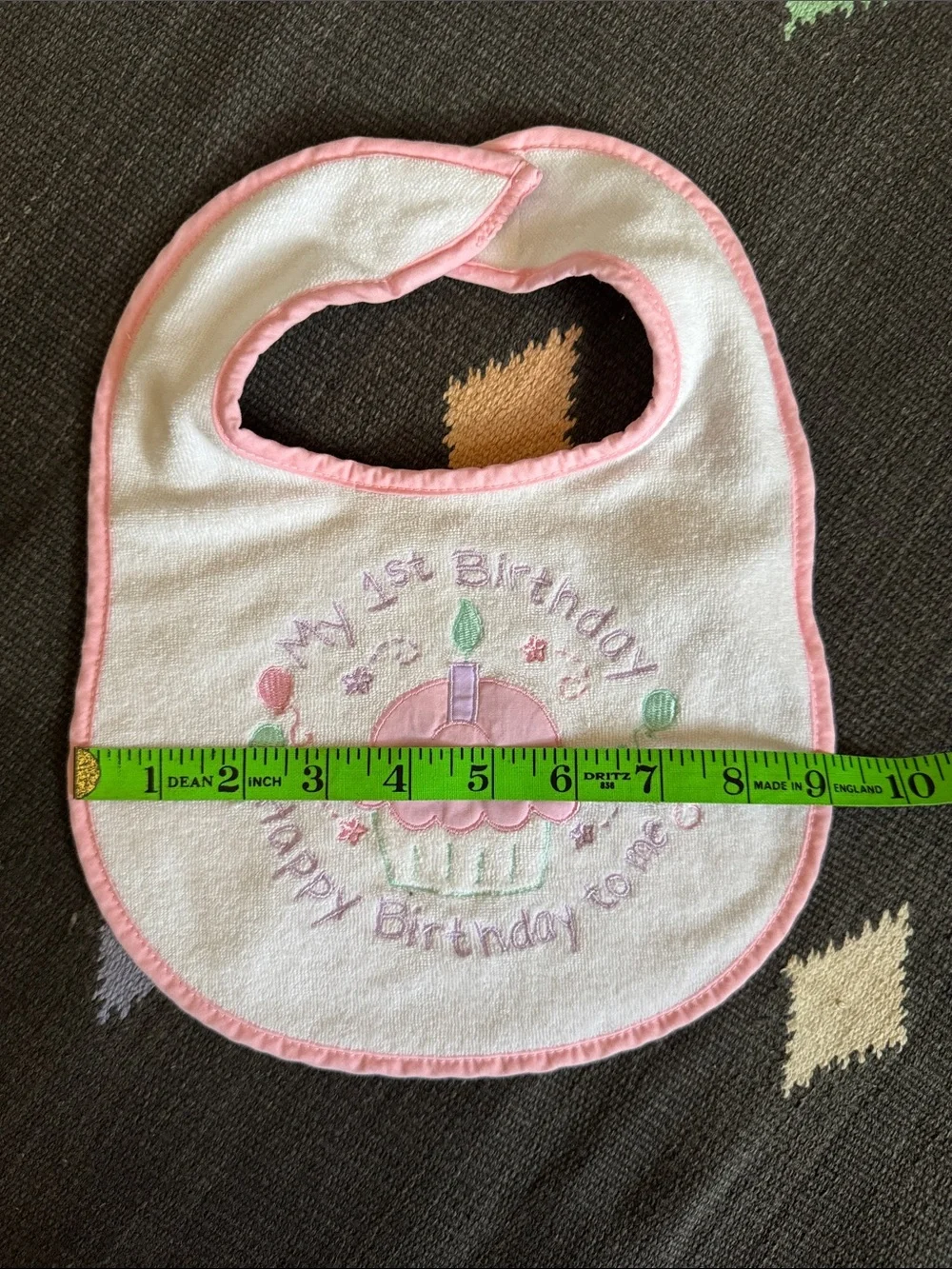 Girls’ Happy Birthday Baby Bib